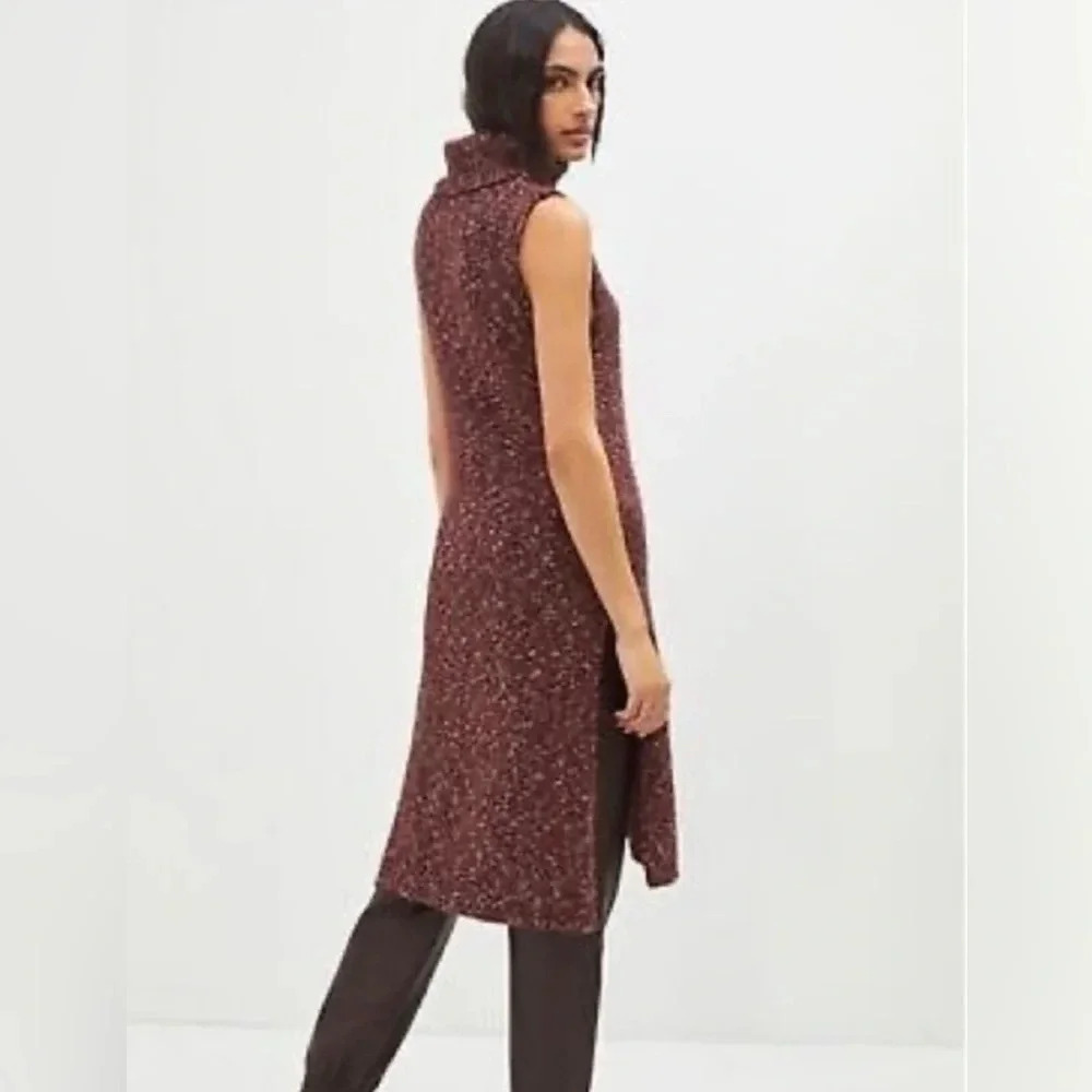 Anthropologie | New Maxi cowl/turtleneck tunic sweater Women’s size M sleeveless